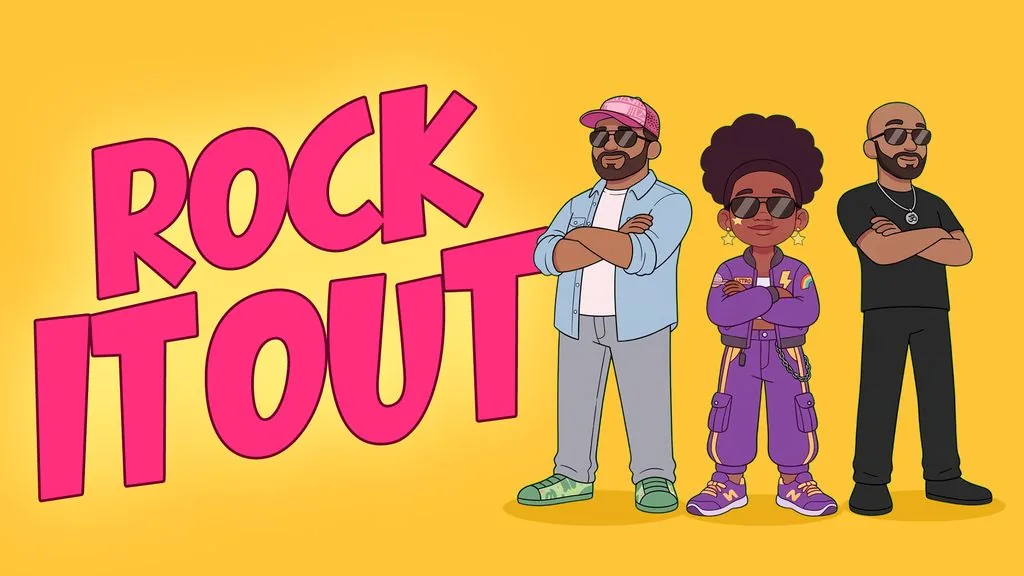 Thumbnail 10: the title with the character standing between two band members.
